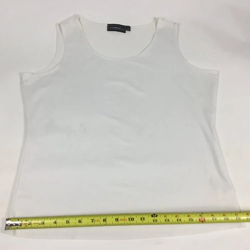 (PO) Elementz, Wht Sleeveless Top - Picture 7 of 12